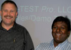 Pictured is Richard Scott (left) from All-Test Pro, and Comtest’s Ravi Lachman